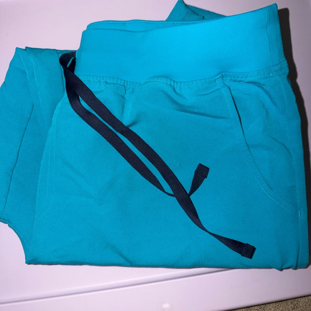 Figs Teal Jogger Pants with Pockets Zamora
